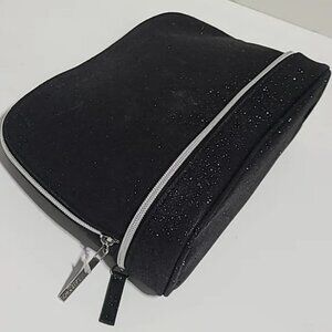 Lancôme Sparkly Clutch Makeup Bag - Black Glittery Toiletry Kit